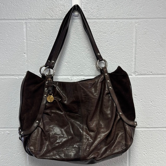 Francesco Biasia Handbags - Francesco Biasia Brown Shoulder Bag with Slouchy Style and Leather Material